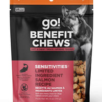 Go! Benefit Chews Sensitivities Limited Ingredient Soft and Chewy Treats Salmon Recipe Dog 170g (6 oz) NEW SALE