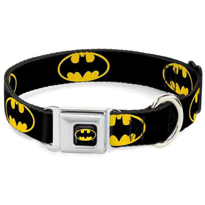 Buckle Dog Collar - DC Comics Licensed Batman Black/Yellow
