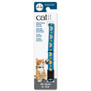 Catit Adjustable Breakaway Nylon Collar - Blue with Pink Bows - 20-33 cm (8-13 in)