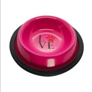 Baxter & Bella™ Non-Skid Cat Dish - Pink with Paw Decal