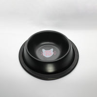 Baxter & Bella™ Non-Skid Cat Dish - Black with Cat Decal