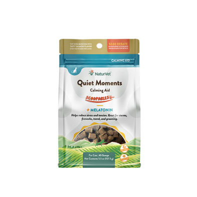 NaturVet® Scoopables® Quiet Moments® Calming Aid + Melatonin Supplement for Cats (45 scoops)