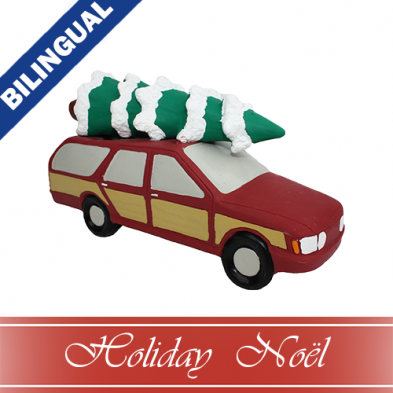 Multipet® Latex Station Wagon with Christmas Tree 7.5