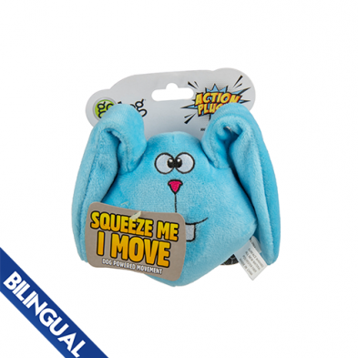 goDog® Action Plush™ Blue Bunny with Chew Guard Technology