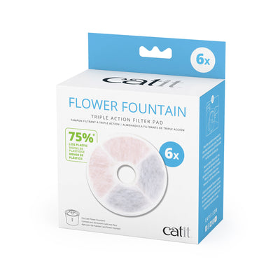 Catit Fountain Frameless Triple Action Filter Cartridge - 6 pack
