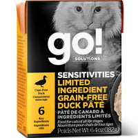 Go! Sensitivities Lid Grain Free Duck Cat 6.4oz