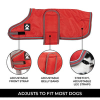 Shedrow K9 Vail Dog Coat Equestrian Red