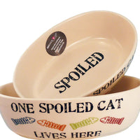 PetRageous® One Spoiled Pet Cat Dish 2 Cups SALE