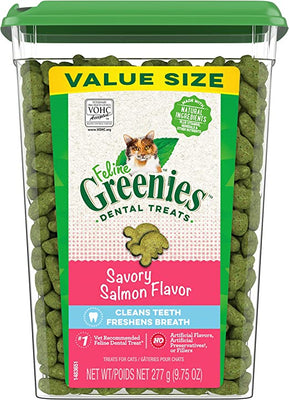 Feline Greenies Dental Treats - 9.75 oz - Salmon