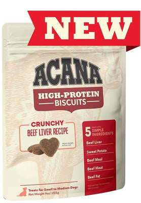 Acana High-Protein Biscuits Beef Liver for dogs 255 g (9oz) - Natural Pet Foods