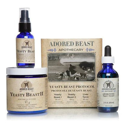 Adored Beast Yeasty Beast Protocol for Dogs - 3 product kit - Natural Pet Foods