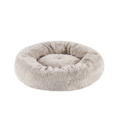 Best Friends by Sheri SnuggleSoft Faux Rabbit fur Donut Bed for Small Dogs & Cats Brown (23