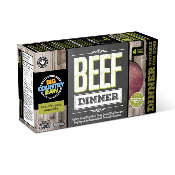 Big Country Raw Beef Dinner 4 lbs | Natural Pet Foods