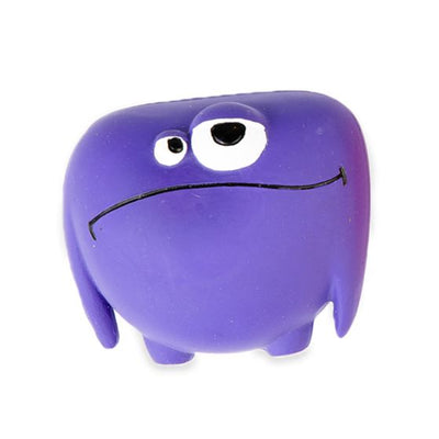 Bud-Z Latex Monster Bernard Squeaker Purple Dog 3.5