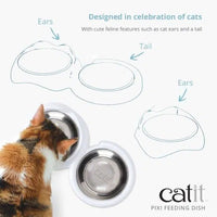Catit PIXI Feeding Dish (double dish or single) - Natural Pet Foods