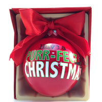 Christmas Ball Ornament - Have A Purr-fect Christmas - Natural Pet Foods