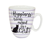 Curved Mug - Happiness Is Being Owned By A Cat ! - Natural Pet Foods