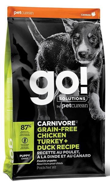 Go! Carnivore Grain Free Chicken Turkey Duck Puppy Dog Foods - Natural Pet Foods