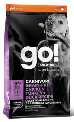 Go! Carnivore Grain Free Chicken Turkey Duck Senior Dog Foods - Natural Pet Foods