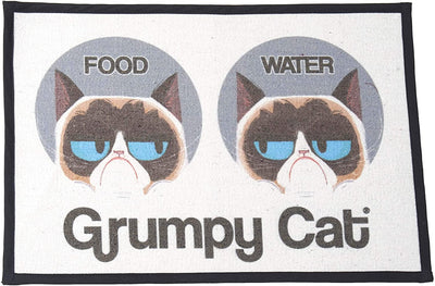 Grumpy Cat Food Water Print Non Slip Mat 19 x13 '' - Natural Pet Foods