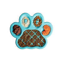Pet Dream House Paw Dish Slow Feeder Level Easy - Blue - Natural Pet Foods