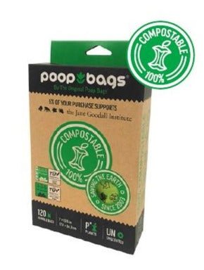 Poop Bags Compostable 120 Handle Bags - Natural Pet Foods