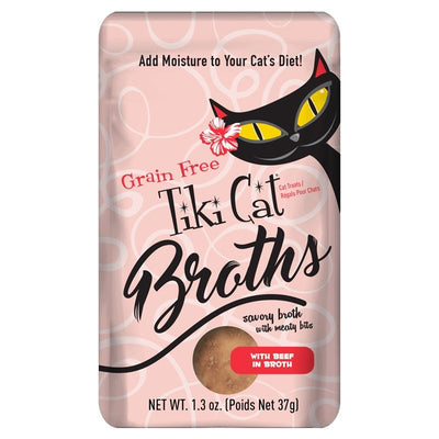 Tiki Cat Broth - With Beef In Broth 1.3 oz - Natural Pet Foods