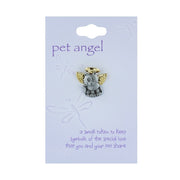 Chelsea Pewter Cat Angel pewter with Gold Wings (NEW)