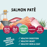 Naturo Grain-Free Salmon Pate Cat Food Pouches 3oz (85g) SINGLE POUCH (NEW)