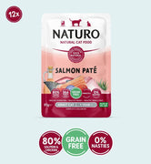 Naturo Grain-Free Salmon Pate Cat Food Pouches 3oz (85g) SINGLE POUCH (NEW)