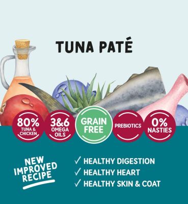 Naturo Grain-Free Tuna Pate Cat Food Pouches 3 oz (85g)