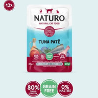 Naturo Grain-Free Tuna Pate Cat Food Pouches 3 oz(85g) SINGLE POUCH (NEW)