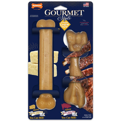 Nylabone Gourmet Style Strong Chew Femur Cheddar & Ribs Large / Giant 2 Count