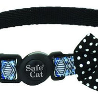 Coastal Safe Cat Embellished Fashion Collar Diamond Black Cat 1pc 3/8x8-12in