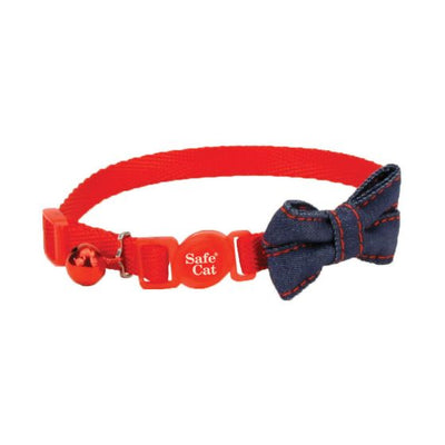 Coastal Safe Cat Embellished Fashion Collar Red Cat 1pc 3/8x8-12in