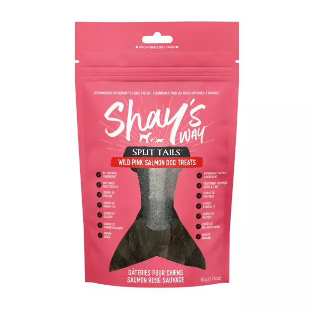 Shay's Way Air-Dried Treats 50g - Pink Salmon Split Tails (NEW)