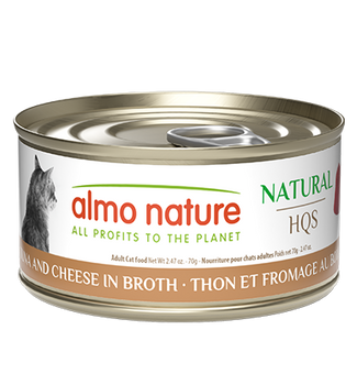 Almo Nature HQS Natural Cat Food - Tuna With Cheese In Broth 70g