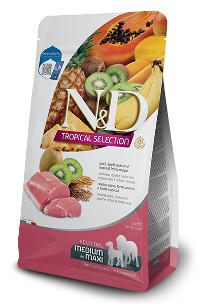 N&D Tropical Selection Canine Pork, Spelt, Oats and Tropical Fruits Med/Maxi