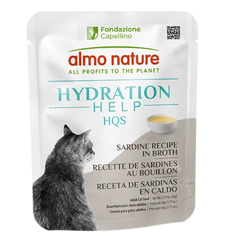 Almo Nature HQS Hydration Help - Sardine Recipe In Broth, Adult Cat Wet Food