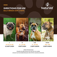 NaturVet® Breed Specific Soft Dog Chew Bully Breed Treats Bag 50ct