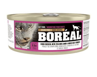 Boreal - Canned Cat Food - Cobb Chicken, New Zealand Lamb & Angus Beef 8% CASE DISCOUNT
