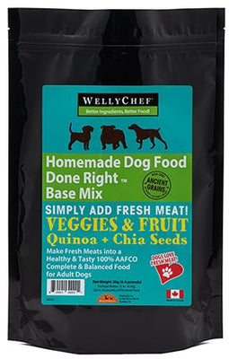 Wellychef Veggie And Fruit Quinoa Chia Dog Food Base Mix Adult Dog 2 kg