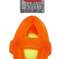 Bud'Z Rubber Dog Toy - With Inserted Tennis Ball, Orange