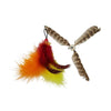 Bud'Z Cat Toy Striped Helicopter And Feathers Duo 6" (NEW)