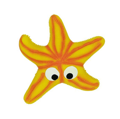 Bud'Z Latex Dog Toy With Squeaker - Starfish Dog 6in