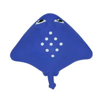 Bud'Z Latex Dog Toy With Squeaker - Stingray, Blue Dog 6in