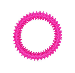 Bud'Z Rubber Dog Toy - Spiky Ring 4in