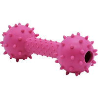 Bud'Z Rubber Dog Toy - Spiky Dumbbell 5.5in