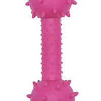 Bud'Z Rubber Dog Toy - Spiky Dumbbell 5.5in