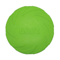 Bud'Z Rubber Dog Toy - Frisbee, Green Dog 9in